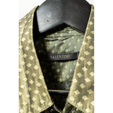 Valentino Silk Button Up Shirt Green