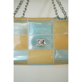 Vintage Chanel 1999 Limited Edition Patchwork PVC Classic Flap BagBlue/Beige Women's