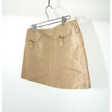 Gucci Gold Mini Skirt Size 38 Women's Made in Italy