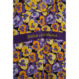 Dolce & Gabbana Floral Print Tee Shirt Tops Purple/Yellow Large Women's