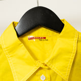 Prada Sport y2k Yellow Nylon Button Up Shirt