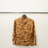 Louis Vuitton FW’00 Printed Silk Asymmetrical Button Up Shirt