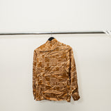 Louis Vuitton FW’00 Printed Silk Asymmetrical Button Up Shirt