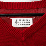 Maison Margiela Red Long Sleeve Sweater