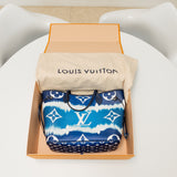 Louis Vuitton Blue Escale Giant Flowers Neverfull MM Bag w/ Pouch