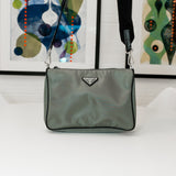 Prada Re-Nylon Saffiano Messenger Crossbody Bag