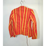 VTG Dries Van Noten Vertical Striped Blazer Top Yellow/Orange Size 36 Women's