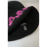 Chanel Cashmere Logo Beanie Hat Black Fuchsia Women's