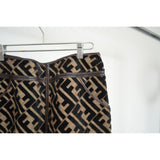 Vintage Fendi Zucca Monogram Pencil Skirt Black/Brown Size 10 W30 Women's