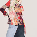 Chanel Cashmere No.5 Silk Shawl Scarf Multicolor