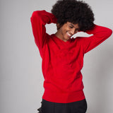 Maison Margiela Red Long Sleeve Sweater