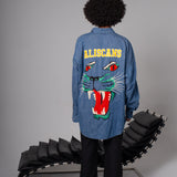 Gucci Aliscans Patchwork Oversized Denim Shirt NWT