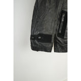 Comme Des Garcons Junya Watanabe Flannel Interior Black Leather Jacket S Men's