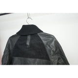 Comme Des Garcons Junya Watanabe Flannel Interior Black Leather Jacket S Men's