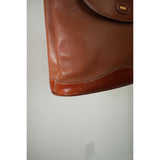 Vintage Bally Genuine Leather Should Bag Brown with Gold Chain Women's