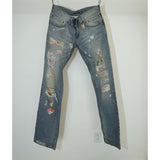 Dolce & Gabbana Distressed Pastel Details Slim Straight Denim Jeans W31 Women's