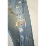 Dolce & Gabbana Distressed Pastel Details Slim Straight Denim Jeans W31 Women's