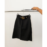 Gucci GG Marmont Skirt Gold Hardware A Line Silhouette