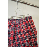 Gucci Tweed Hibiscus Red Shorts W24 Women's Made in Italy