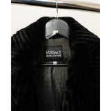 Versace Jeans Couture Teddy Fur Trench Coat Size XS Women's