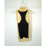 Dolce & Gabbana See Through Knitted Turtle Neck Tank Top Gold/Black 24/38