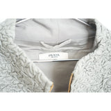 Prada Gray Mink Trim Full Zip Vest Size 38 Women's Made in Italy