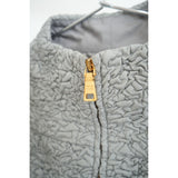 Prada Gray Mink Trim Full Zip Vest Size 38 Women's Made in Italy