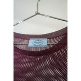 Prada Mesh Pullover Long Sleeve Top Maroon Size 40 Women's