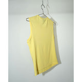 Versace Jeans Couture Rhinestone Spell Out Tank Top Yellow M Women's