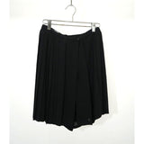 Vintage Thierry Mugler Paris Knee-Length Skort Shirt x A-Line Pleated Skirt Black W23 Women's