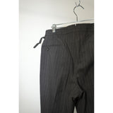 Tom Ford 100% Wool Pinstripe Trouser Pants Black Size 52R W28 Men's