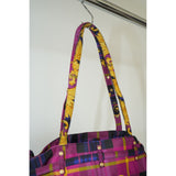 Gianni Versace Plaid Baroque Tote Bag Multicolor Women's